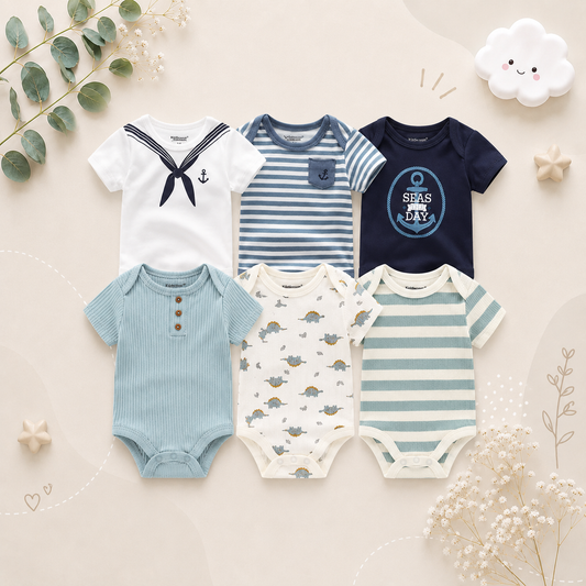 The Yen - 6pcs Unisex Romper/ Onesies - Seas The Day Set