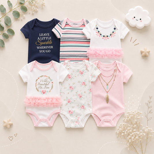 The Yen - 6pcs Unisex Romper/ Onesies - Leave A Little Sparkle Set