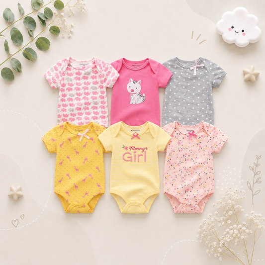 The Yen - 6pcs Unisex Romper/ Onesies - Mommy's Girl Set