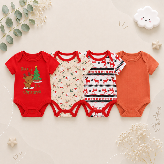 The Avery - 4pcs Unisex Rompers/ Onesies - Christmas Set