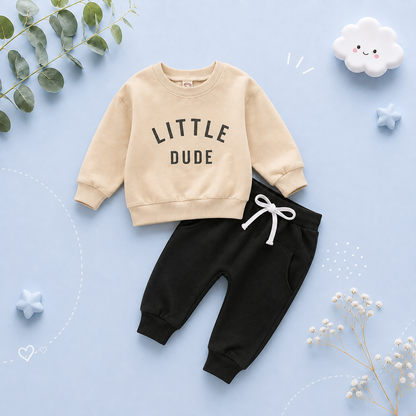The Hugo - Letter Print Sweatshirt Tops + Pants