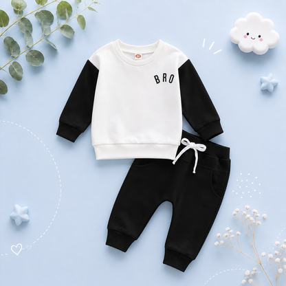The Sebastian - Baby Boy Letter Long Sleeve + Pants