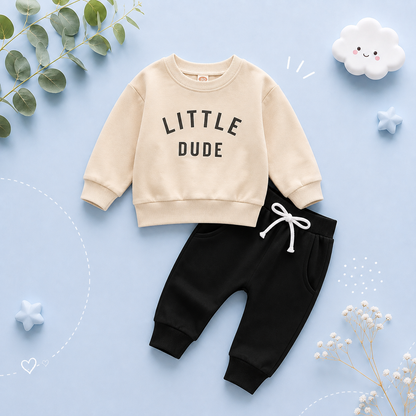 The Sebastian - Baby Boy Letter Long Sleeve + Pants