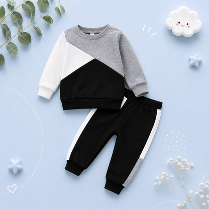 The Connor - Baby Boy Casual Long Sleeve Crewneck Tops + Pants