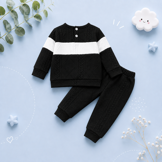 The Adriel - Baby Boy Colour Block Hoodie + Pants
