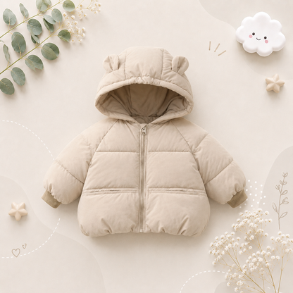 The Hudson - Baby Winter Hooded Cotton Jacket Thick Plush Warm Coat Outerwear