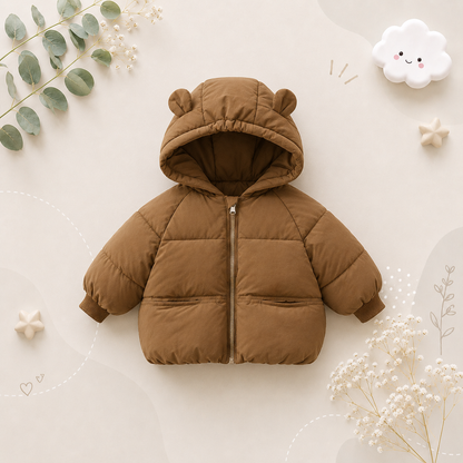 The Hudson - Baby Winter Hooded Cotton Jacket Thick Plush Warm Coat Outerwear