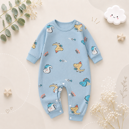 The Axel - Newborn Baby 100% Cotton Romper Long Sleeve Soft Spring Autumn Outfit