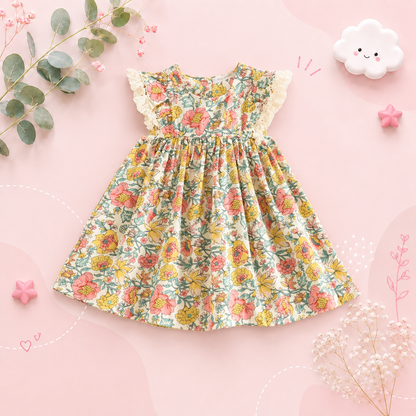 The Elizabeth - Baby Girl Sleeveless Floral Dress