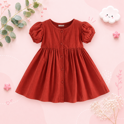 The Eva - Baby Girl Solid Colour Princess Dress