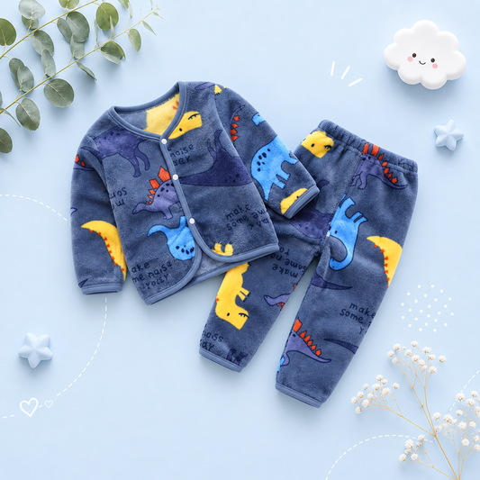 The Micah - Baby Unisex Flannel Cartoon Print Jacket