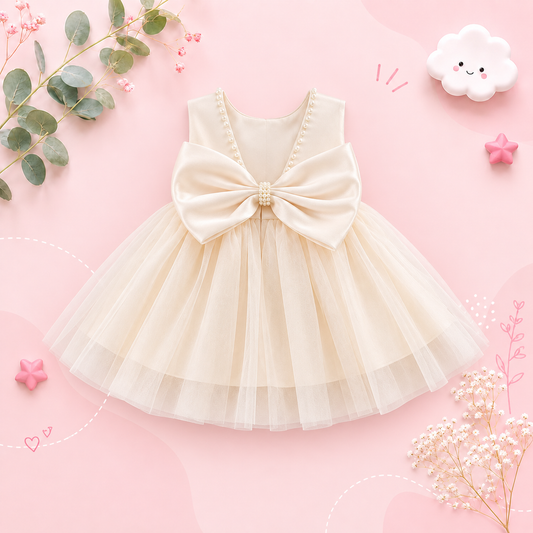 The Aya - Newborn Baby Girl Floral Party Dress Elegant Ball Gown Style