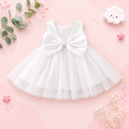 The Aya - Newborn Baby Girl Floral Party Dress Elegant Ball Gown Style