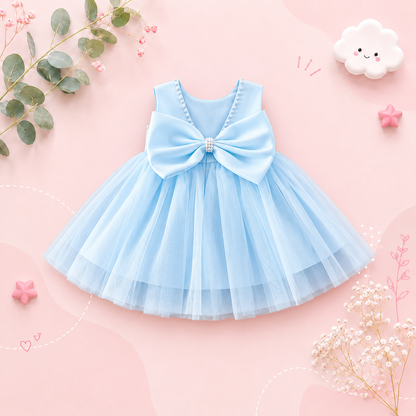 The Aya - Newborn Baby Girl Floral Party Dress Elegant Ball Gown Style