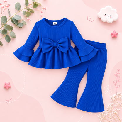 The Lakelynn - Baby/Toddler Girl Fall Clothes – Long Sleeve Cute Sweet Top & Pants 2‑Piece Set (1‑3Y)