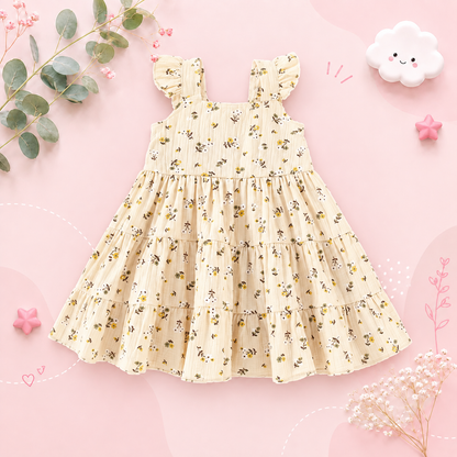 The Loretta - Baby Girl Floral Sleeveless Dress Cute Summer Casual Outfit 1-6Y