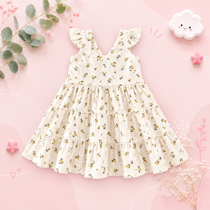The Loretta - Baby Girl Floral Sleeveless Dress Cute Summer Casual Outfit 1-6Y