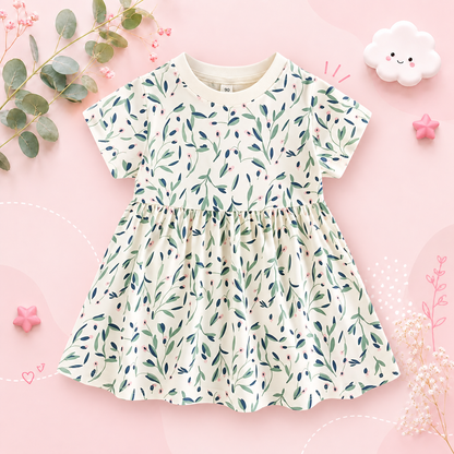 The Della - Baby Girls Summer Floral Dress Cotton Kids Clothing Cute Fashion Outfit