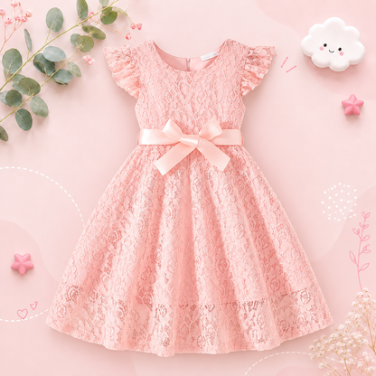 The Gracie - Baby Girl Candy Color Lace Dress