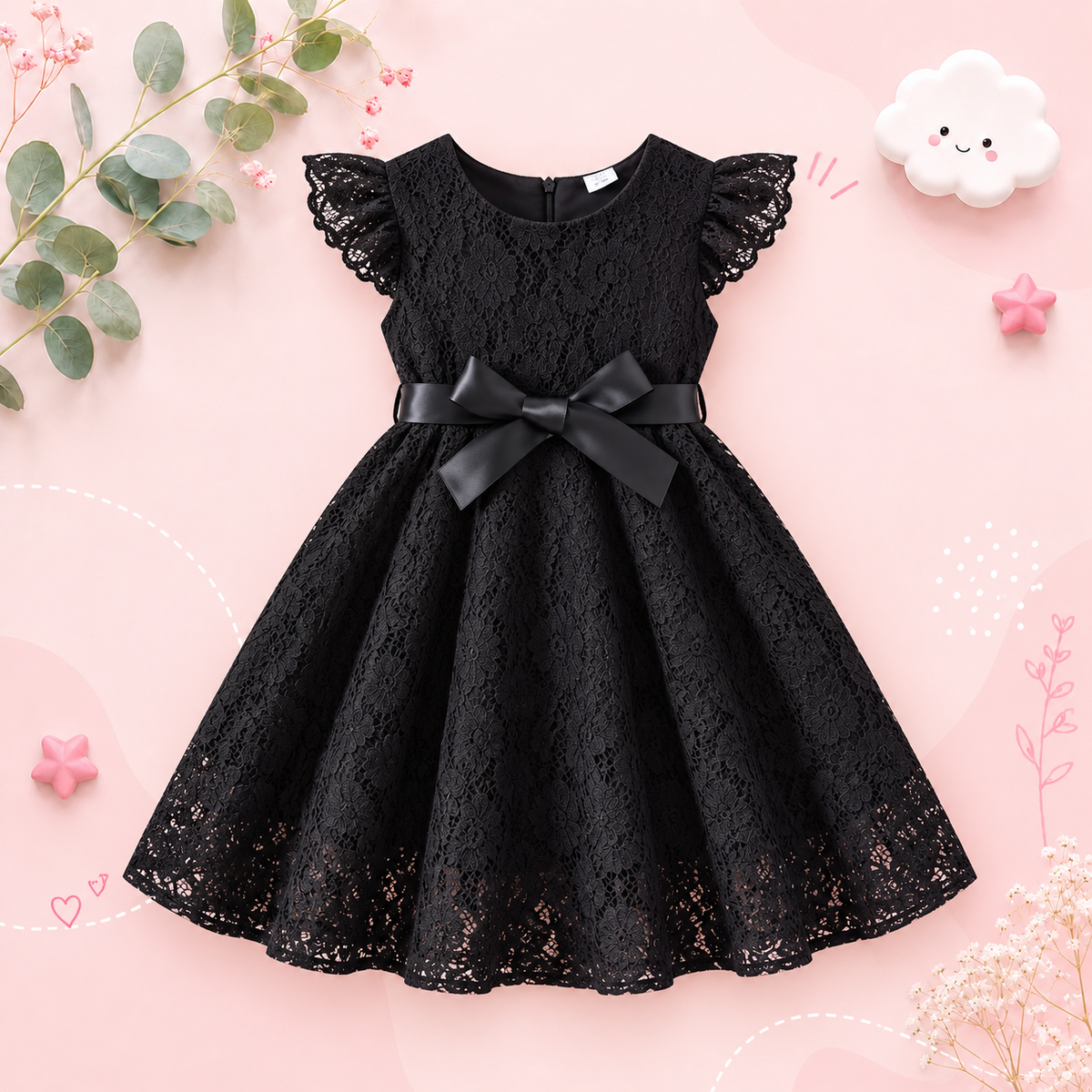 The Gracie - Baby Girl Candy Color Lace Dress