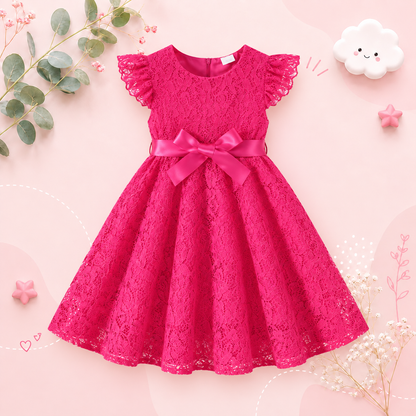 The Gracie - Baby Girl Candy Color Lace Dress