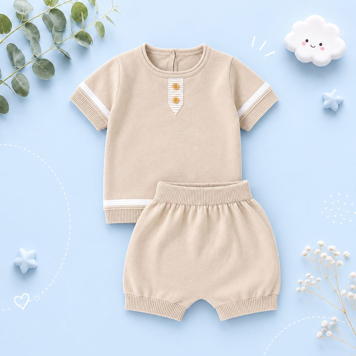 The Brandon - Baby Boy Casual Outerwear Tee Shirts + Shorts