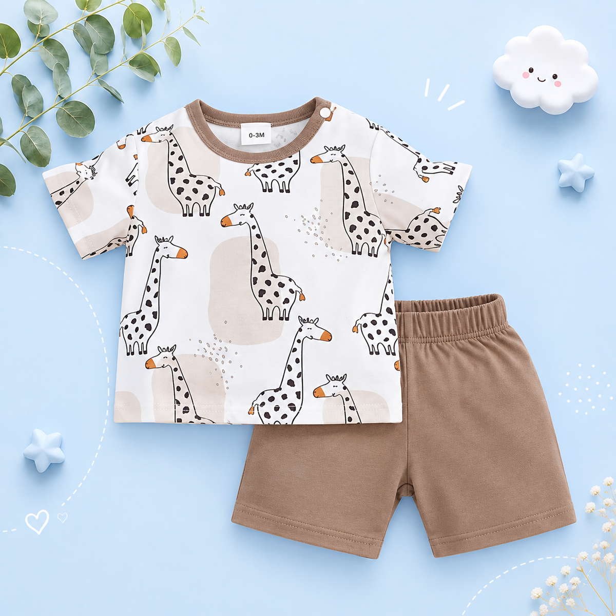 The Alejandro - Baby Boy Animal Koala Full Print Comfortable Short Sleeve Set