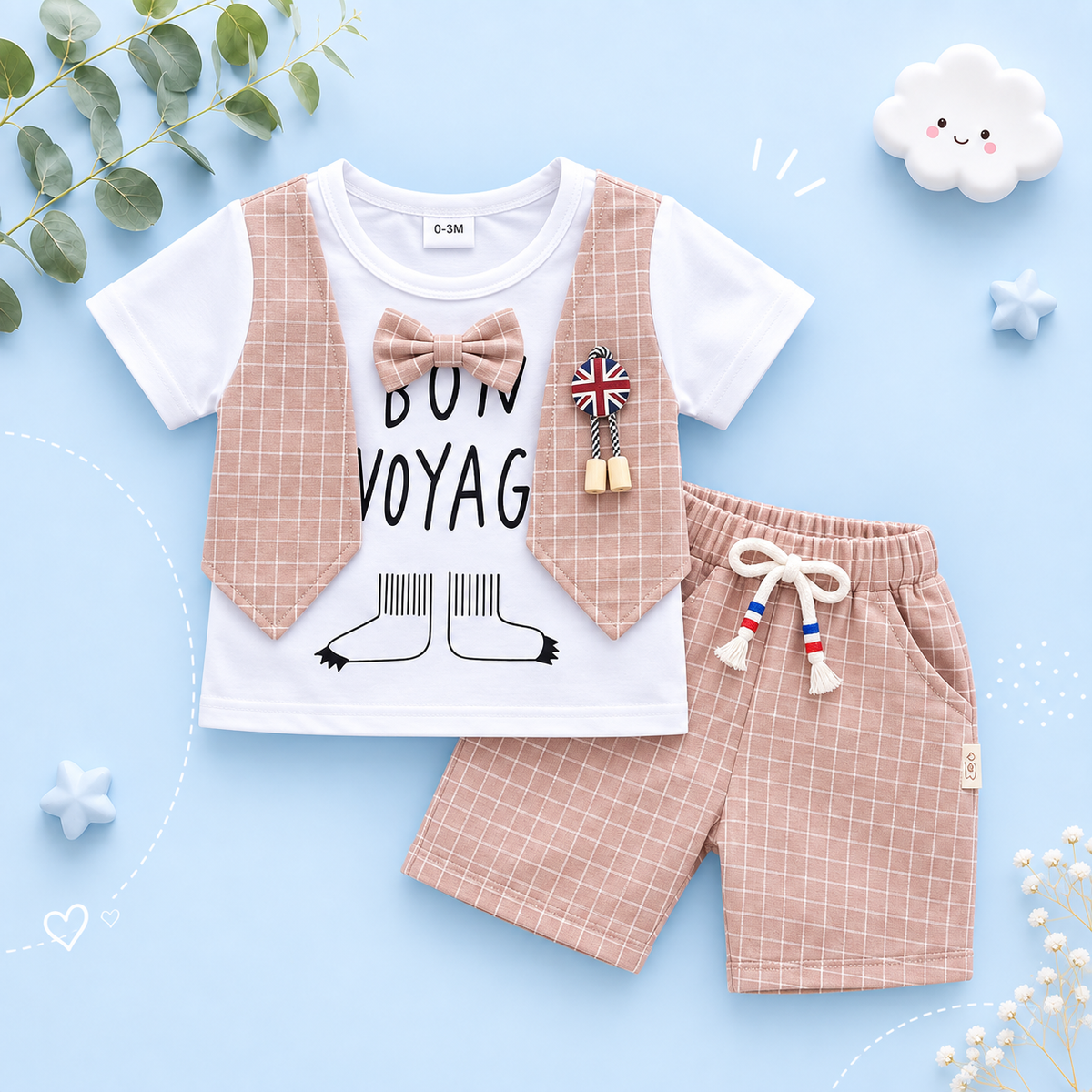 The Eric - Baby Boy Casual Costume T-Shirt + Shorts
