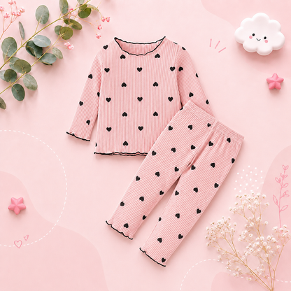 The Teagan - Baby Girl White Cherry Print Pajamas Set
