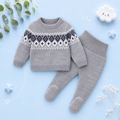 The Matthew - Newborn Baby Knit Sweater and Leggings Set Warm Autumn Winter Wear