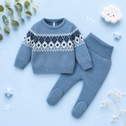 The Matthew - Newborn Baby Knit Sweater and Leggings Set Warm Autumn Winter Wear