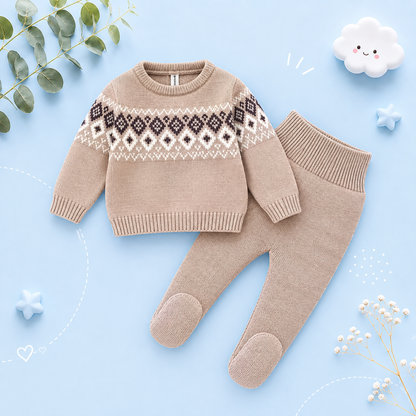 The Matthew - Newborn Baby Knit Sweater and Leggings Set Warm Autumn Winter Wear