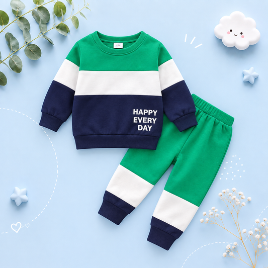 The Noel - Newborn Baby Boy Casual Sport Outfit Long Sleeve Top & Pants Set 0-2Y