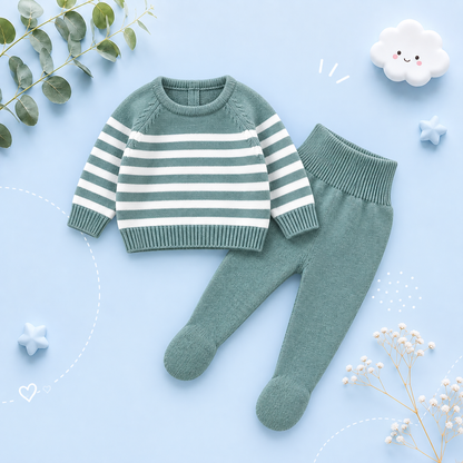 The Matthew - Newborn Baby Knit Sweater and Leggings Set Warm Autumn Winter Wear