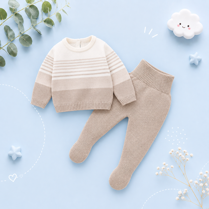 The Matthew - Newborn Baby Knit Sweater and Leggings Set Warm Autumn Winter Wear