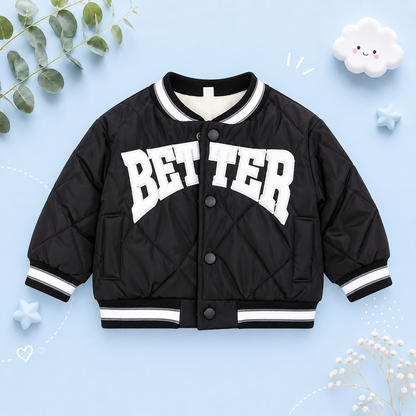 The Jesse - Baby Boy "Better" Print Thicken Warm Jacket