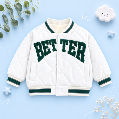 The Jesse - Baby Boy "Better" Print Thicken Warm Jacket