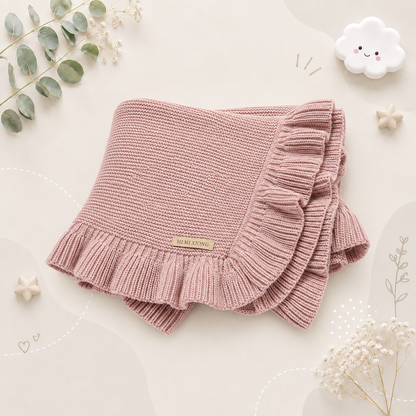 The Gregory - Knitted Baby Blanket 90×70cm – Soft Reversible Swaddle Wrap Sleepsack for Newborn Boys & Girls