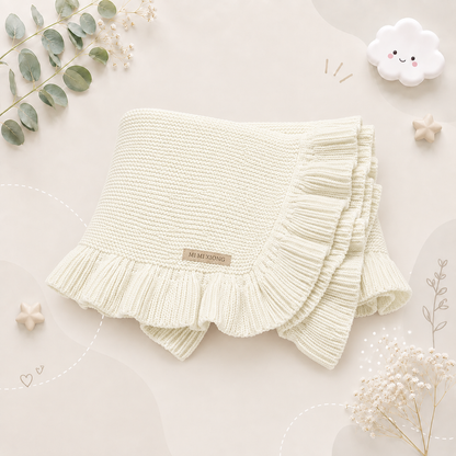 The Gregory - Knitted Baby Blanket 90×70cm – Soft Reversible Swaddle Wrap Sleepsack for Newborn Boys & Girls