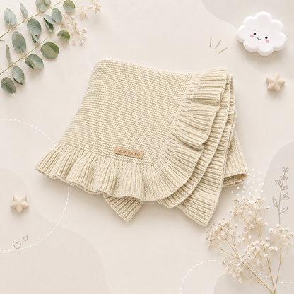 The Gregory - Knitted Baby Blanket 90×70cm – Soft Reversible Swaddle Wrap Sleepsack for Newborn Boys & Girls