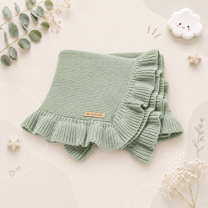 The Gregory - Knitted Baby Blanket 90×70cm – Soft Reversible Swaddle Wrap Sleepsack for Newborn Boys & Girls