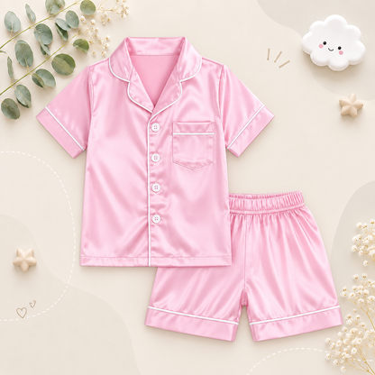 The Cohen - Baby Unisex Stain Silk Soft Solid Colour Pajama Set