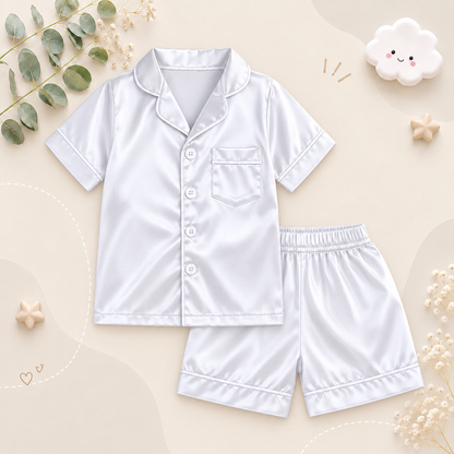 The Cohen - Baby Unisex Stain Silk Soft Solid Colour Pajama Set