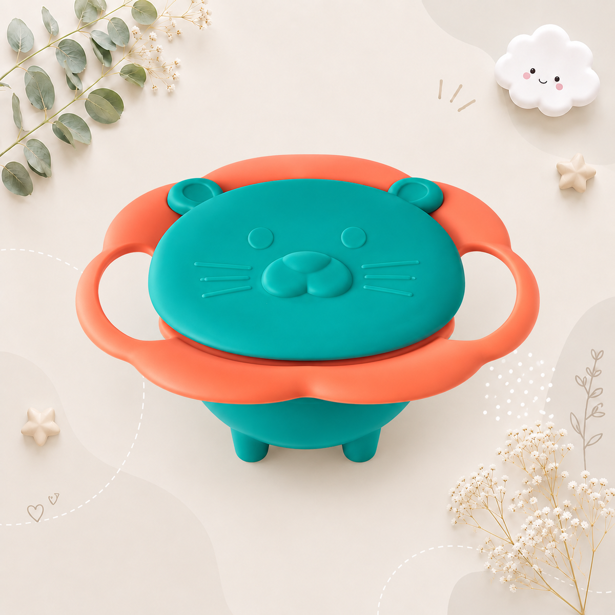 The Park - Baby 360° Gyro Bowl Spill Proof Toddler Snack Bowl Rotary Feeding Plate Kids Dish