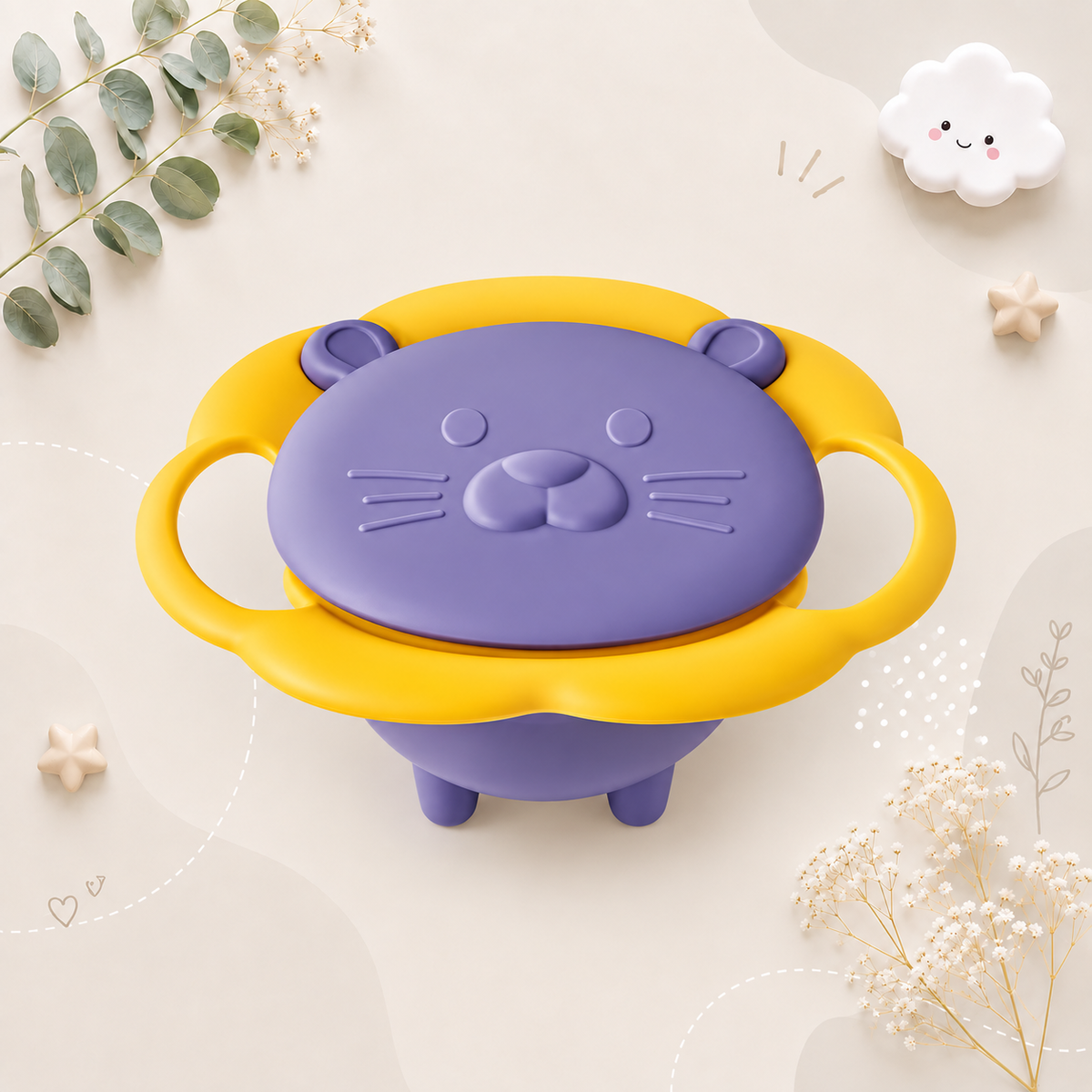 The Park - Baby 360° Gyro Bowl Spill Proof Toddler Snack Bowl Rotary Feeding Plate Kids Dish