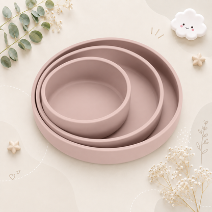 The Artemis - Baby 3PCS Weaning Feeding Set Plate Bowl & Utensils Toddler Tableware BPA Free