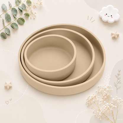 The Artemis - Baby 3PCS Weaning Feeding Set Plate Bowl & Utensils Toddler Tableware BPA Free