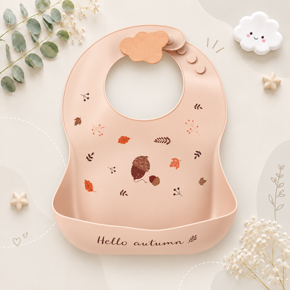 The Bowie - Waterproof Baby Silicone Feeding Bib Adjustable Soft Food Catcher for Babies & Toddlers