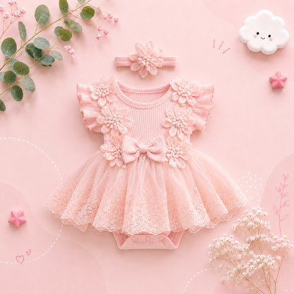 The Kamila - Baby Girl Ruffle Princess Dress