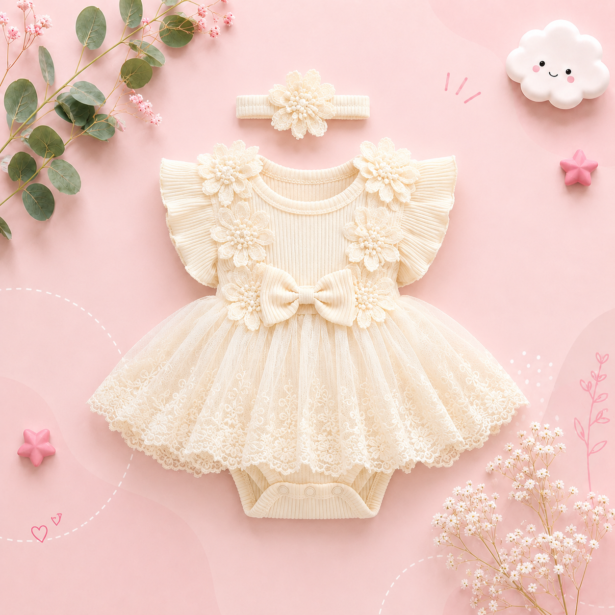 The Kamila - Baby Girl Ruffle Princess Dress